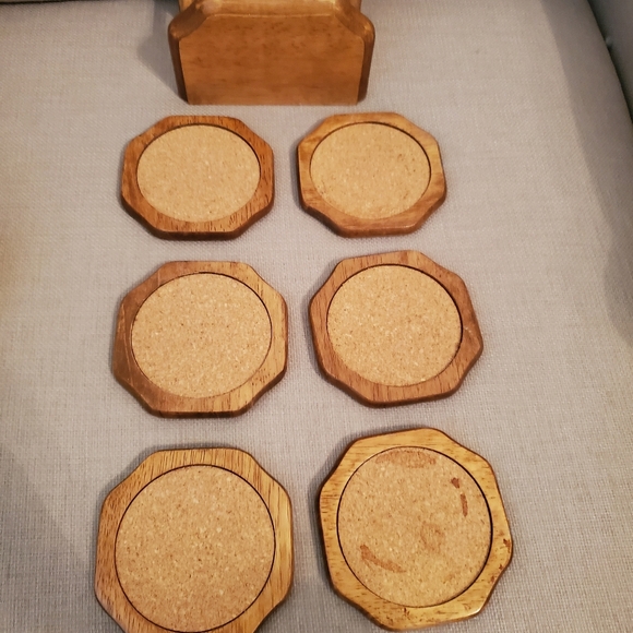 Wooden Coasters and Holder - Picture 2 of 7